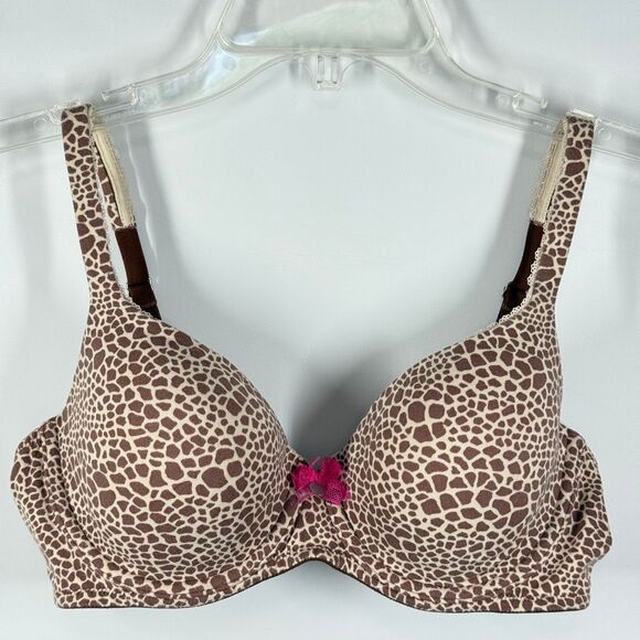 C26 Victoria’s Secret body by Victoria lined giraffe print Demi bra size 36C - Picture 1 of 7